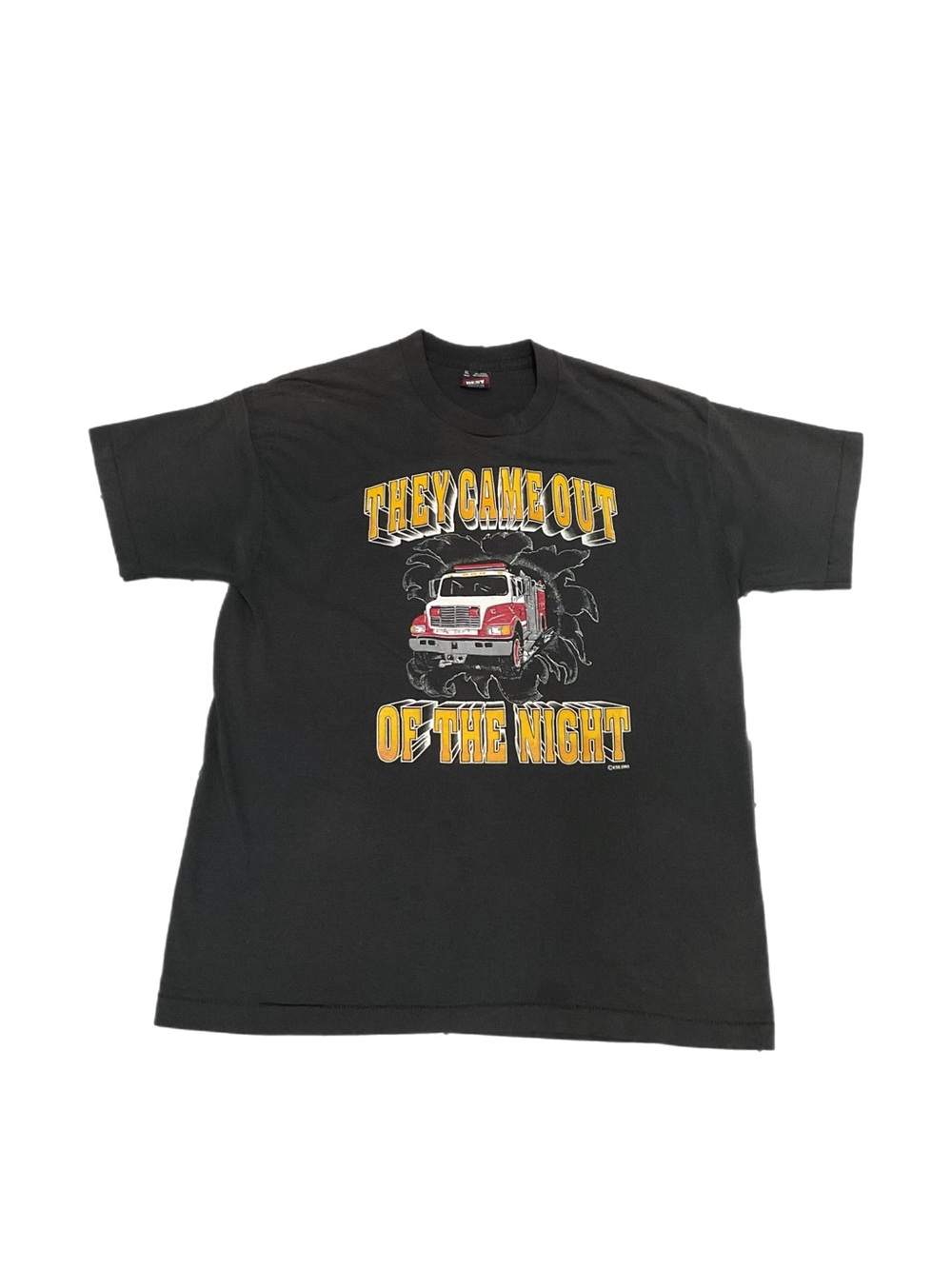 Vintage 1993 Fire fighter graphic single stitch T-shirt